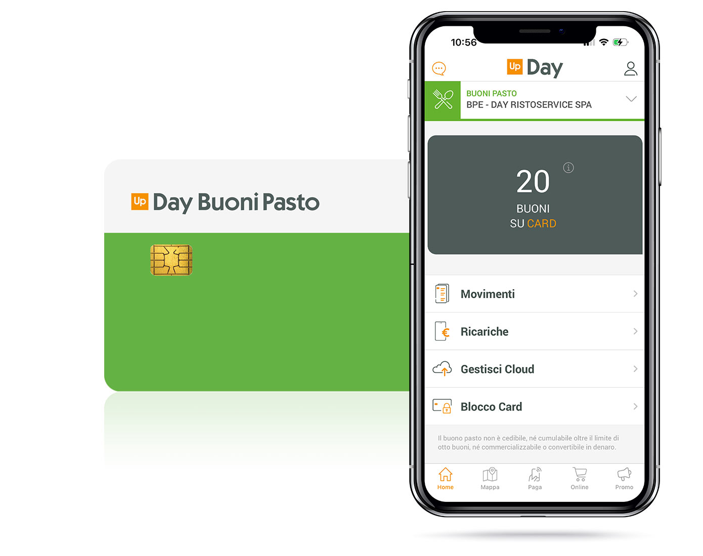Up Day Buoni Pasto Elettronici: app per smartphone e card buoni pasto elettronici